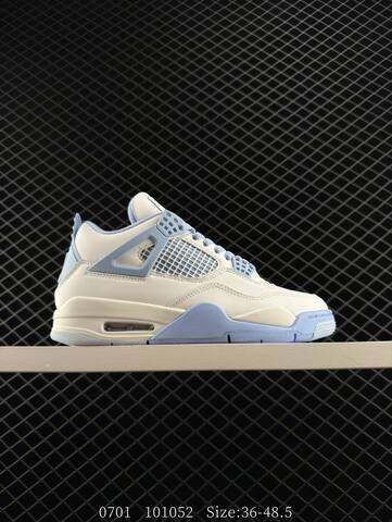 Jordan Air Jordan 4 Retro Aluminum Off White Light Blue EU 36-48 5 Basketball Shoe - Unisex (BS-81115)