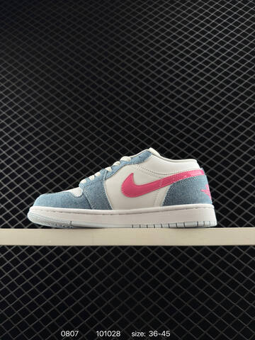 Jordan Air Jordan 1 Low White Light Blue Pink EU 36-45 Sneaker - Unisex (BS-80956)