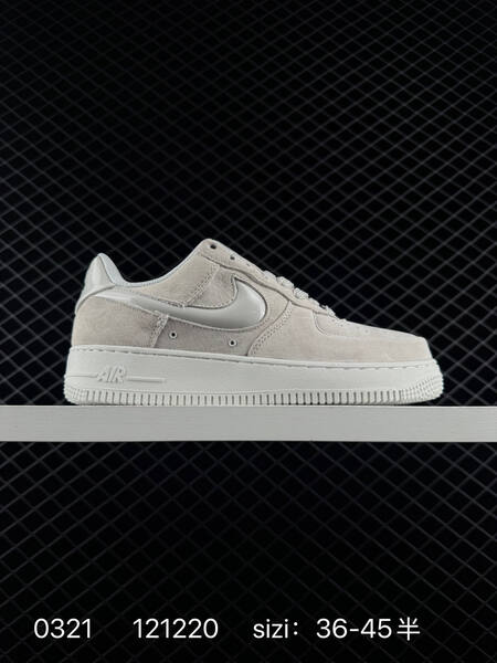 Nike Air Force 1 07 light grey suede white EU 36-45 5 lifestyle