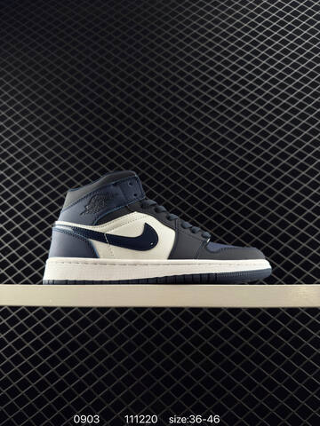 Jordan Air Jordan 1 Mid Light Grey White Black EU 36-46 Basketball Shoe - Unisex (BS-80773)
