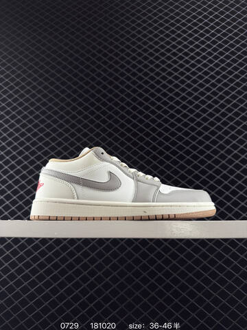 Jordan Air Jordan 1 Low White Grey Beige EU 36-46 Sneaker - Unisex (BS-80999)