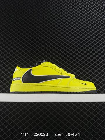 Jordan Air Jordan 1 Low OG SP Supreme Sail Black Light Brown Red EU 36-45 Skate Shoe - Unisex (BS-80277)