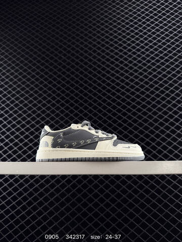 Jordan Air Jordan 1 Low Travis Scott Fragment Dark Brown Black White Cream 24-37 Sneaker - Women's (BS-80764)
