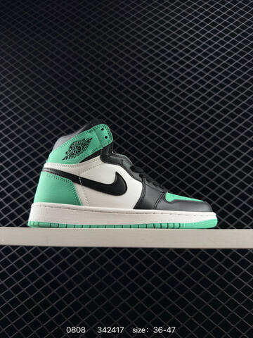 Jordan Air Jordan 1 Retro High OG Black White Orange Green Silver EU 36-47 Basketball Shoe - Unisex (BS-80952)