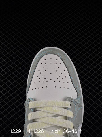 Jordan Air Jordan 1 Low White Grey Black Light Blue EU 36-46 Sneaker - Unisex (BS-79948)
