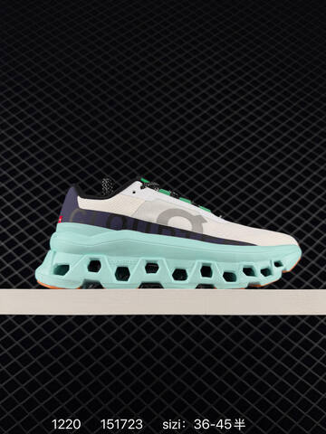 On Cloudmonster Black And White Light Blue EU 36-45 Running Shoe Running Sneakers - Unisex (BS-85429)