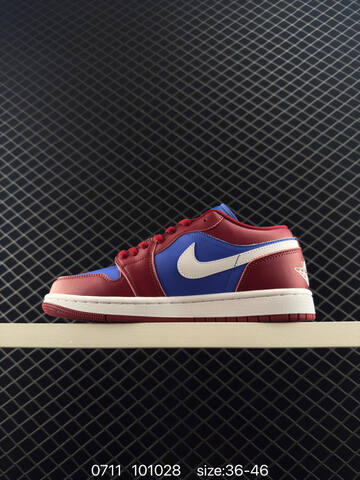 Jordan Air Jordan 1 Low Red Blue White EU 36-46 Sneaker - Unisex (BS-81078)