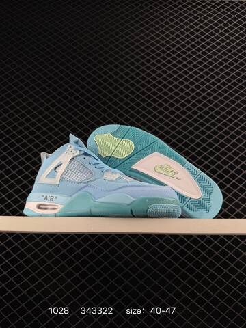 Jordan Air Jordan 4 Retro Off White Pink White Mint Green EU 40-47 Basketball Shoe - Men's (BS-80415)