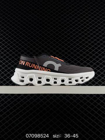 On Running Cloudmonster 3 Dark Grey White Orange Black EU 36-45 Running Shoe Running Sneakers - Unisex BS-85063
