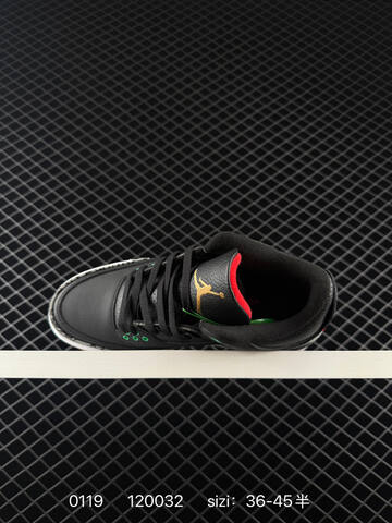 Jordan Air Jordan 3 Retro Black Grey White Green Gum EU 36-45 Basketball Shoe - Unisex (BS-79803)