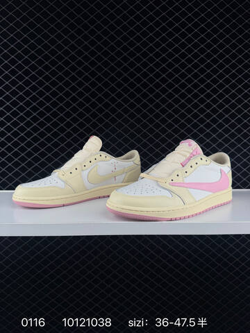 Jordan Air Jordan 1 Low OG SP Travis Scott Fragment Cream White Pink EU 36-47 5 Sneaker - Unisex (BS-79816)