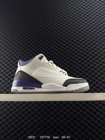 Jordan Air Jordan 3 Retro UNC White Purple Black Grey EU 36-47 Basketball Shoe - Unisex (BS-80797)