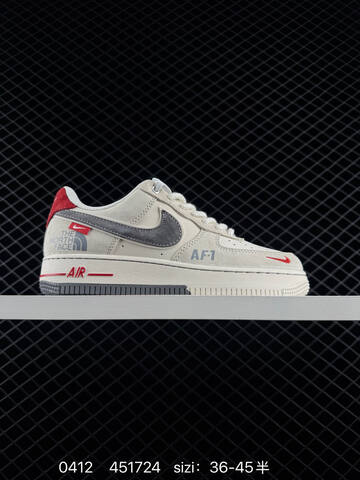 Nike Air Force 1 Low Louis Vuitton Off White Light Grey Black Red EU 36-45 Sneaker - Unisex (BS-79503)