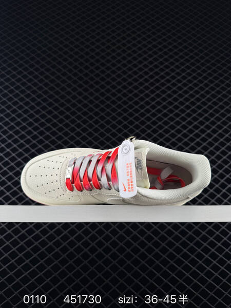 Nike Air Force 1 07 Low white gray with red accents 36-45 lifestyle