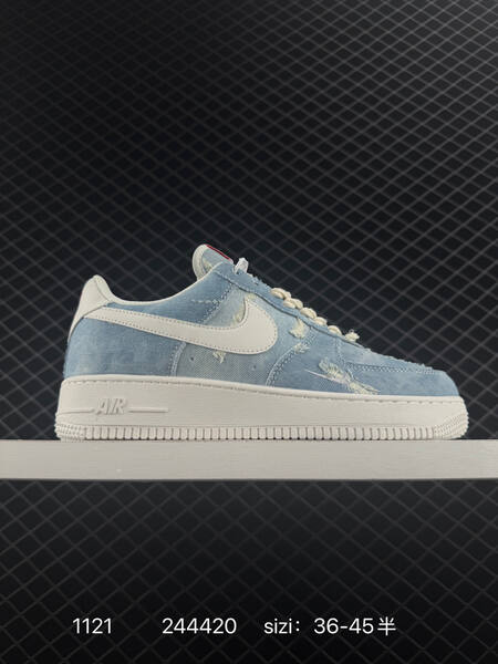 Nike Air Force 1 Low light blue denim white EU 36-45 5 lifestyle