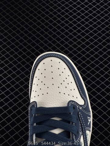 Jordan Air Jordan 1 Low Louis Vuitton Travis Scott Sail Navy Green Off White EU 36-45 Sneaker - Unisex (BS-81197)