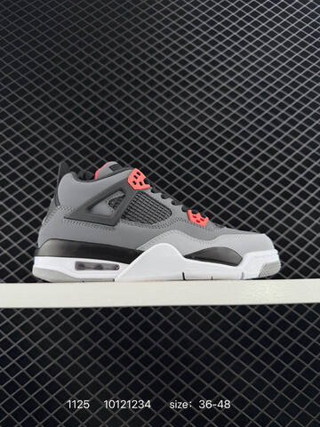 Jordan Air Jordan 4 SE Neon Grey Black White Red EU 36-48 Basketball Shoe - Unisex (BS-80193)