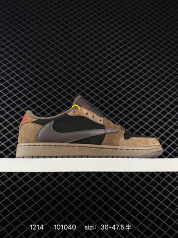 Jordan Air Jordan 1 Low Travis Scott Reverse Mocha CQ4277-001 Black Brown Dark Grey Red EU 36-47 5 Sneaker - Unisex (BS-80064)