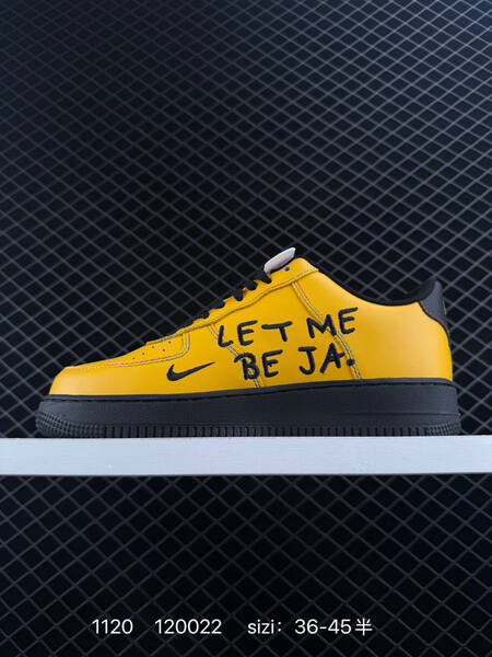 Nike Air Force 1 07 Yellow Black EU 36-45 lifestyle