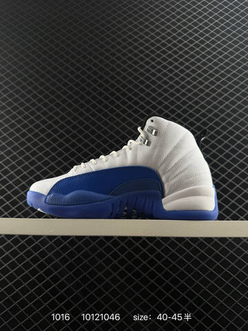 Jordan Air Jordan 12 Retro White Blue Black EU 40-45 Basketball Shoe - Men's (BS-80507)