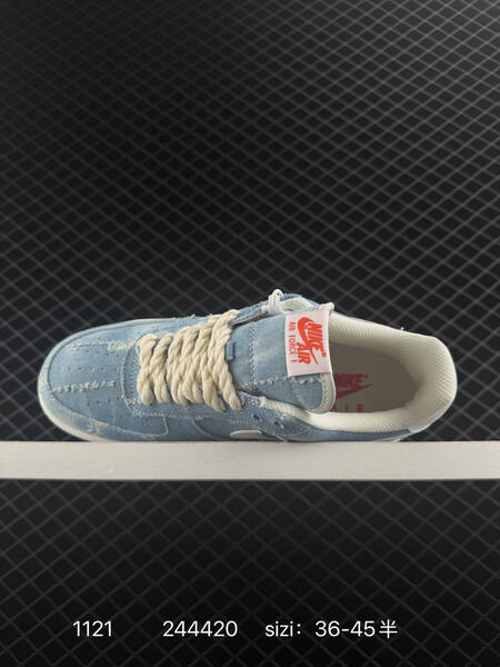 Nike Air Force 1 Low light blue denim white EU 36-45 5 lifestyle