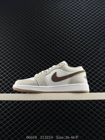 Jordan Air Jordan 1 Low White Light Grey Brown Gum EU 36-46 Sneaker - Unisex BS-81185
