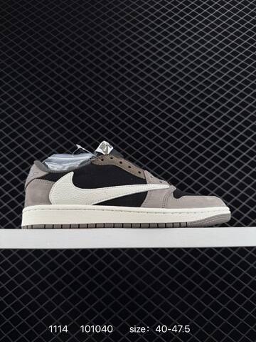 Jordan Air Jordan 1 Low OG SP Travis Scott Reverse Mocha Black Grey White Sail EU 40-47 5 Sneaker - Men's (BS-80281)