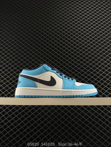 Jordan Air Jordan 1 Low White Light Blue Dark Blue EU 36-46 Sneaker - Unisex (BS-81335)