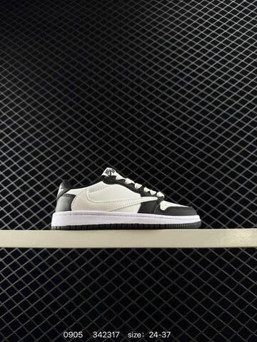 Jordan Air Jordan 1 Low Travis Scott Fragment Dark Brown Black White Cream 24-37 Sneaker - Women's (BS-80764)