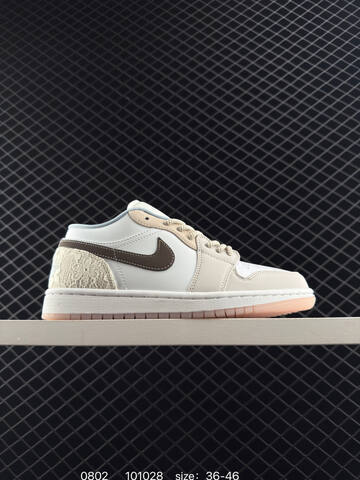 Jordan Air Jordan 1 Low IB8859-101 White Beige Brown Light Blue Pink EU 36-46 Sneaker - Unisex (BS-80983)
