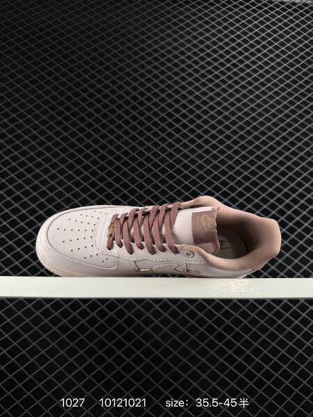 Nike Air Force 1 Low off-white pink with gold accents 35 5-45 5 lifestyle