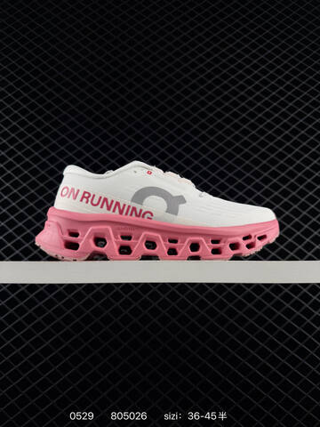 On Cloudmonster White Pink EU 36-45 Running Shoe Running Sneakers - Unisex BS-85230
