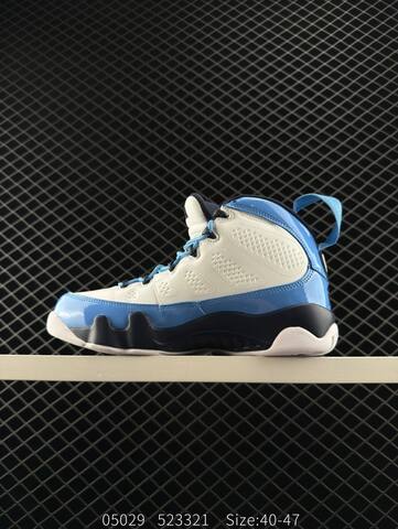Jordan Air Jordan 9 Retro 302370 161 White University Blue Navy White EU 40-47 Basketball Shoe - Men's (BS-81286)