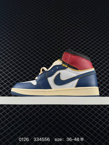 Jordan Union Los Angeles x Air Jordan 1 Retro High OG NRG Storm Blue White Navy Red Cream Black EU 36-48 Basketball Shoe - Unisex (BS-79760)