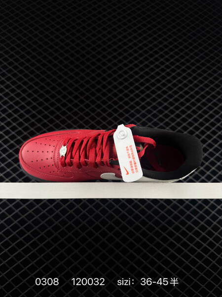 Nike Air Force 1 07 Red White Black Silver EU 36-45 lifestyle