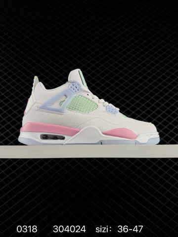 Jordan Air Jordan 4 Retro IB7068 100 White Mint Green Pink Light Blue EU 36-47 Basketball Shoe - Unisex (BS-79646)