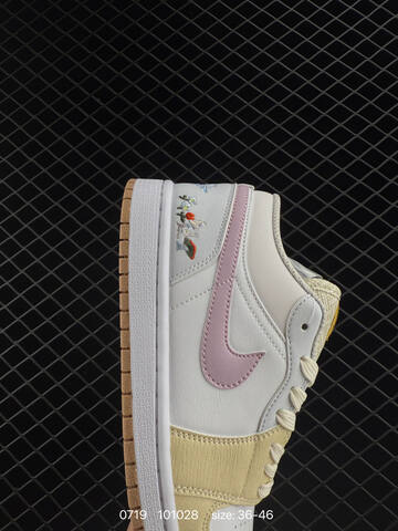 Jordan Air Jordan 1 Low White Light Pink Pale Yellow Gum Light Blue EU 36-46 Sneaker - Unisex (BS-81043)