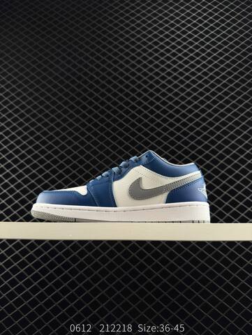 Jordan Air Jordan 1 Low White Blue Grey EU 36-45 Sneaker - Unisex (BS-81221)