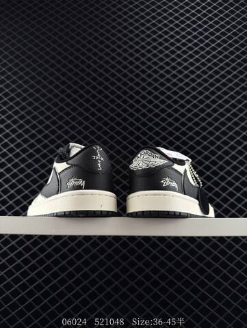 Jordan Air Jordan 1 Low Stussy Travis Scott Off White Black Silver EU 36-45 Sneaker - Unisex (BS-81154)