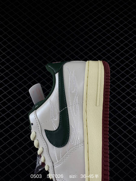 Nike Air Force 1 '07 Low white/green/burgundy/cream 36-45 lifestyle