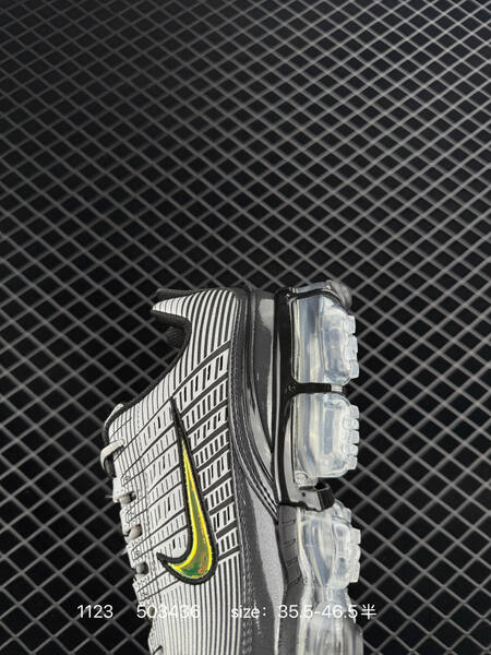 Nike Air VaporMax 360 Silver Black with iridescent green-yellow Swoosh 35 5-46 5 running lifestyle