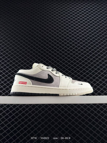 Jordan Air Jordan 1 Low Sail Grey Red EU 36-45 Sneaker - Unisex (BS-81045)