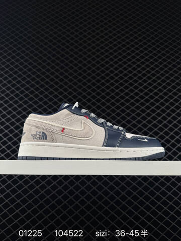 Jordan Air Jordan 1 Low Light Grey Navy Blue Sail EU 36-45 Sneaker - Unisex (BS-79768)