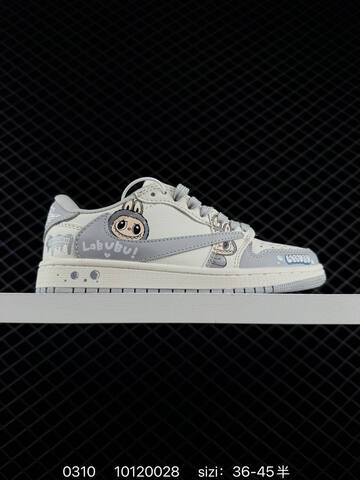 Jordan Air Jordan 1 Low Travis Scott Labubu Custom Off White Purple Pink EU 36-45 Sneaker - Unisex (BS-79682)