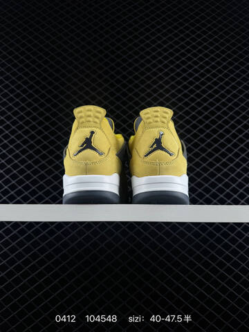 Jordan Air Jordan 4 Retro Tour Yellow Dark Grey White Black EU 40-47 5 Basketball Shoe - Men's (BS-79496)