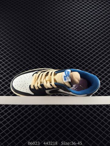 Jordan Travis Scott x Air Jordan 1 Low DM7866-14 White Black Blue Cream EU 36-45 Sneaker - Unisex (BS-81156)