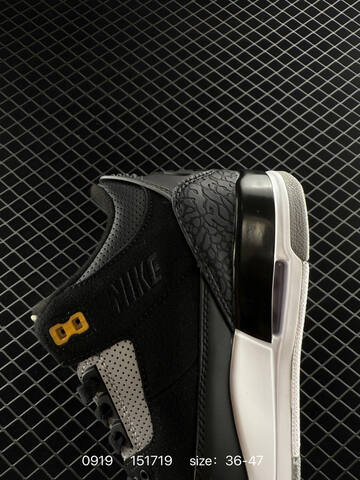 Jordan Air Jordan 3 Retro Tinker Black Cement Black Grey White Yellow EU 36-47 Basketball Shoe - Unisex (BS-80667)