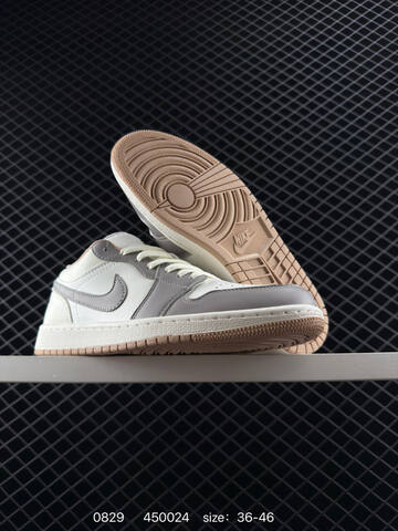 Jordan Air Jordan 1 Low Sail Grey Gum Red EU 36-46 Sneaker - Unisex (BS-80814)