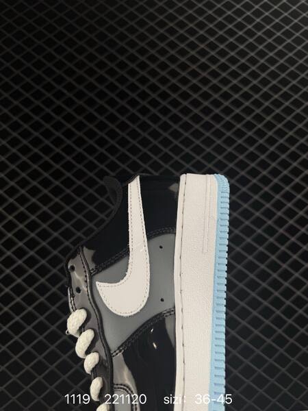 Nike Air Force 1 Low Black Grey White Light Blue EU 36-45 lifestyle