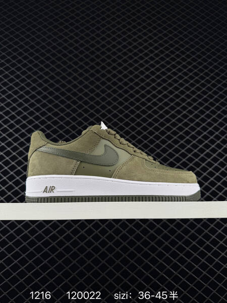 Nike Air Force 1 07 Low olive green suede white EU 36-45 lifestyle